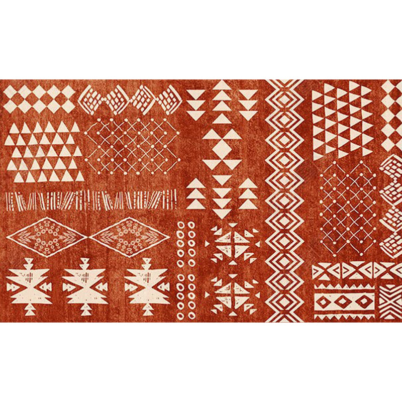 Nostalgie-Teppich mit mehrfarbigem Muster, Polyester, Bohemia-Teppich, rutschfeste Rückseite, schmutzabweisend, waschbarer Teppich für Heimdekoration