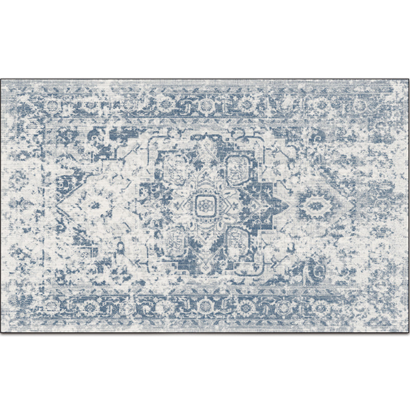Nostalgie-Teppich mit mehrfarbigem Muster, Polyester, Bohemia-Teppich, rutschfeste Rückseite, schmutzabweisend, waschbarer Teppich für Heimdekoration