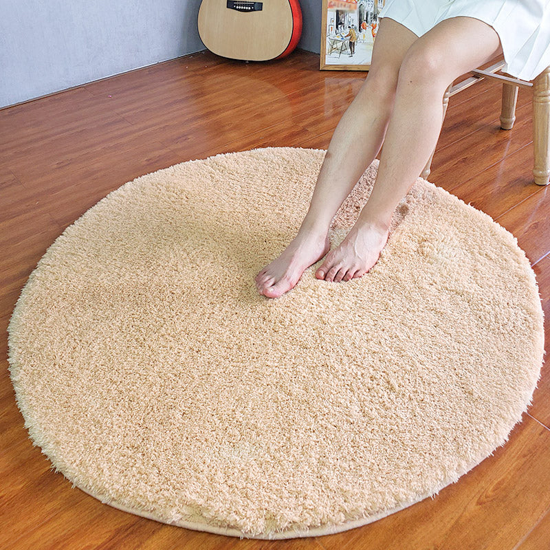Gezellig gewone tapijt multi-kleuren minimalistisch tapijt Synthetische wol huisdiervriendelijk niet-slip achterste tapijt voor meisjeskamer