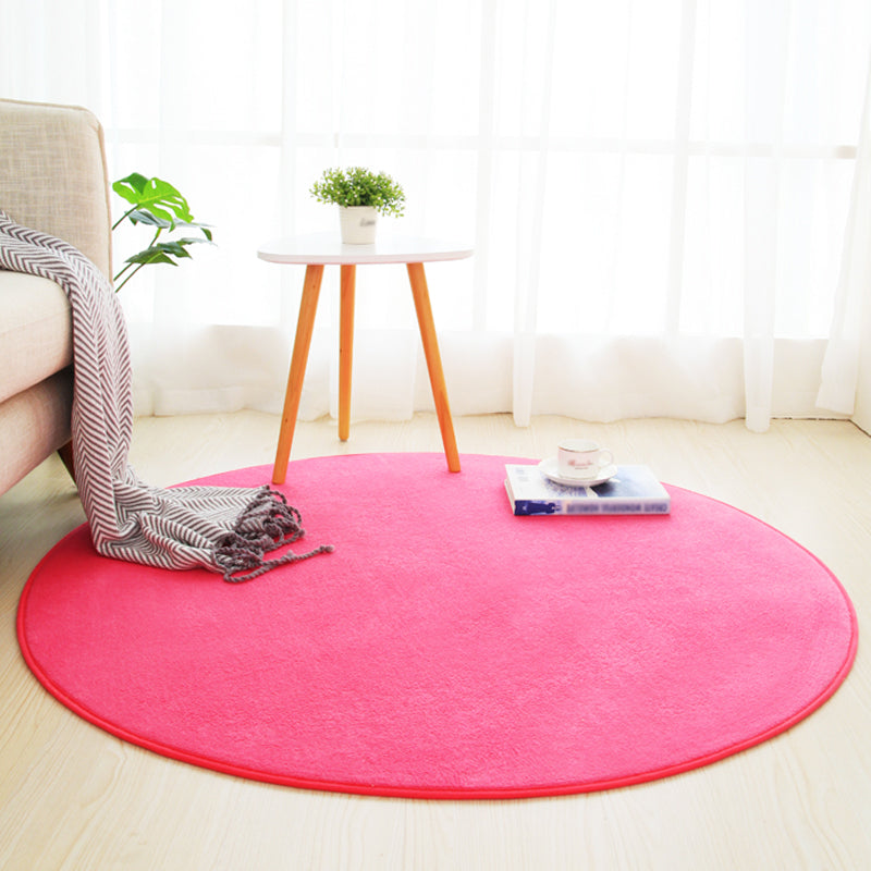 Multi Colored Comfort Rug Polypropylene Plain Rug Washable Non-Slip Pet Friendly Area Carpet for Home