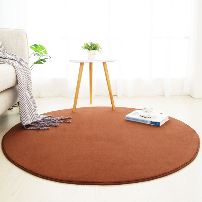 Multi Colored Comfort Rug Polypropylene Plain Rug Washable Non-Slip Pet Friendly Area Carpet for Home