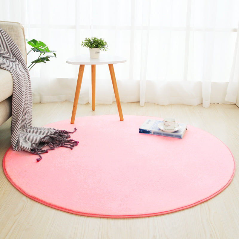 Multi Colored Comfort Rug Polypropylene Plain Rug Washable Non-Slip Pet Friendly Area Carpet for Home