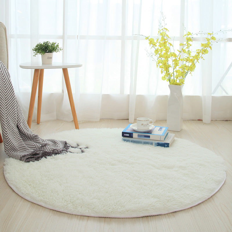 Natural Simple Rug Multi-Color Plain Rug Easy Care Machine Wash Area Carpet for Bedroom