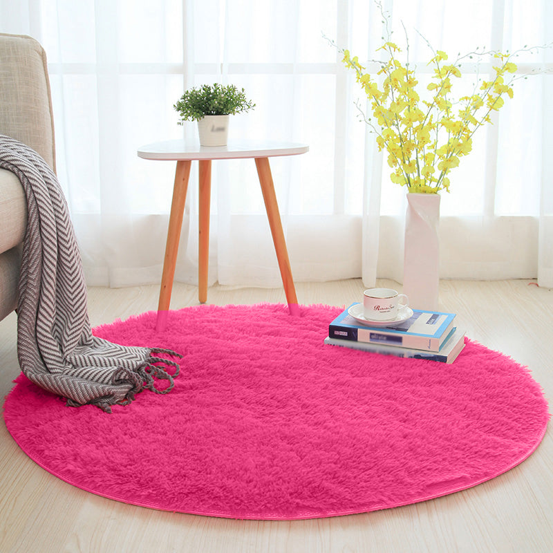 Natural Simple Rug Multi-Color Plain Rug Easy Care Machine Wash Area Carpet for Bedroom