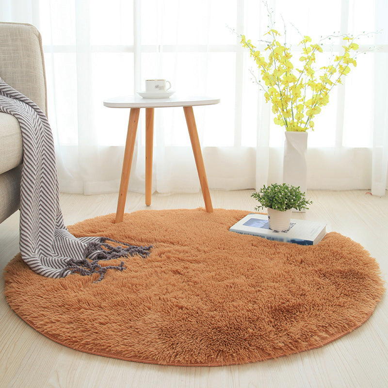 Natural Simple Rug Multi-Color Plain Rug Easy Care Machine Wash Area Carpet for Bedroom