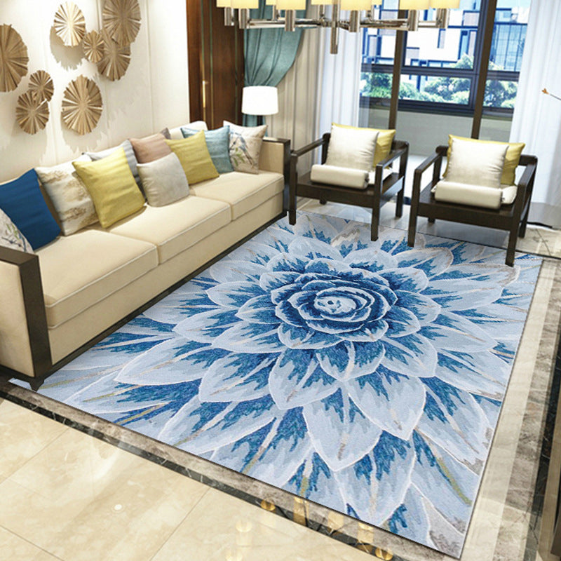 Gorgeous Multi Colored Modern Rug Polyester Flower Blossom Rug Pet Friendly Anti-Slip Stain Resistant Carpet for Home