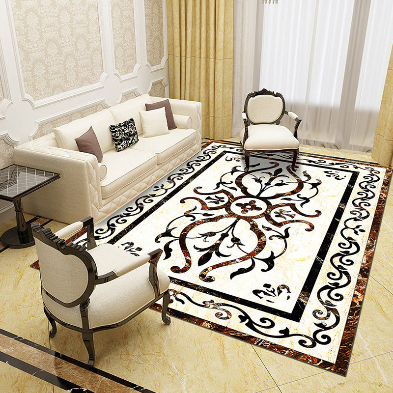 Gorgeous Multi Colored Modern Rug Polyester Flower Blossom Rug Pet Friendly Anti-Slip Stain Resistant Carpet for Home
