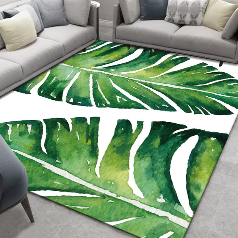Glam Nordic Area Rug Multi-Colored Plant Carpet Stain Resistant Washable Anti-Slip Backing Rug for Sitting Room