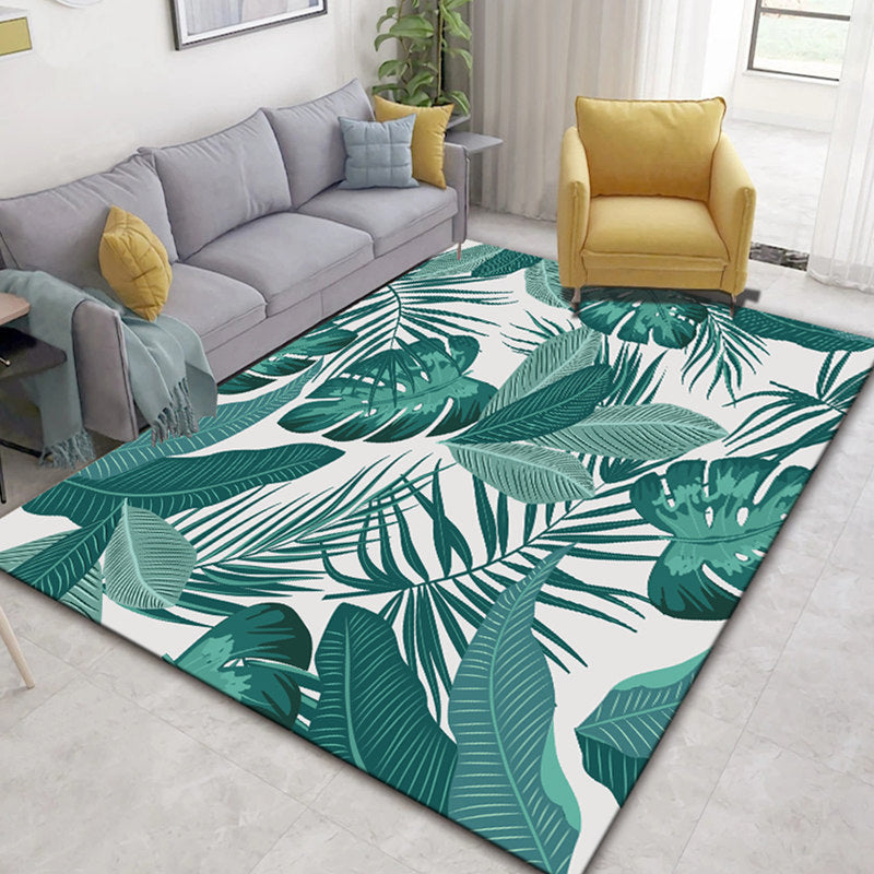 Glam Nordic Area Rug Multi-Colored Plant Carpet Stain Resistant Washable Anti-Slip Backing Rug for Sitting Room