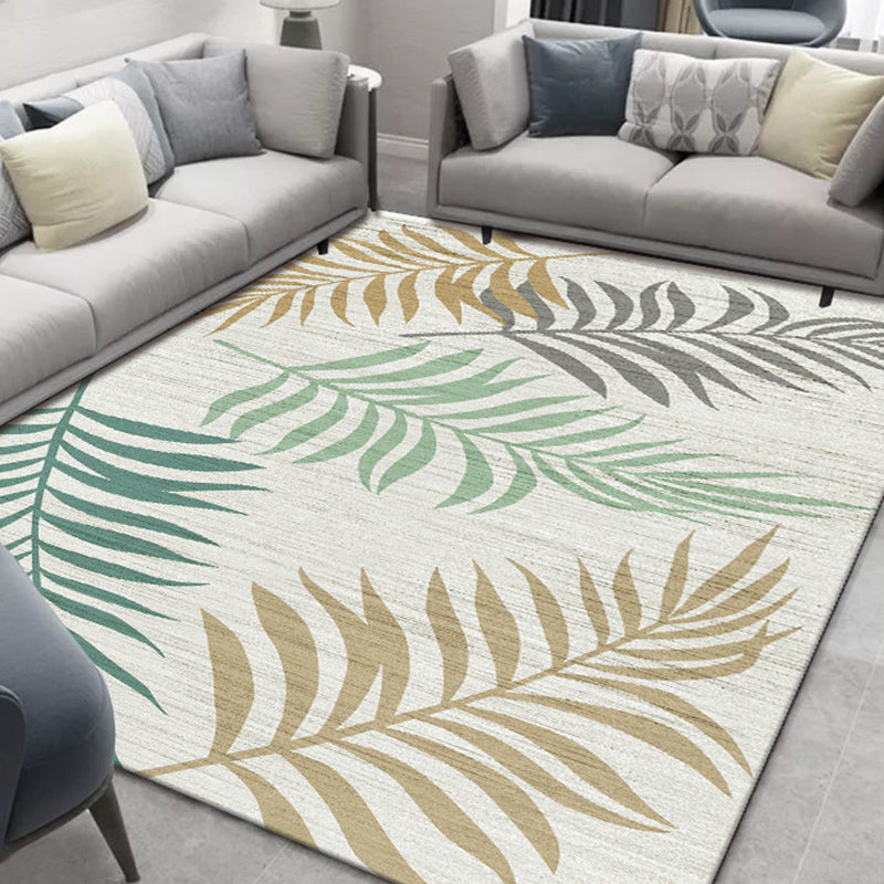 Glam Nordic Area Rug Multi-Colored Plant Carpet Stain Resistant Washable Anti-Slip Backing Rug for Sitting Room