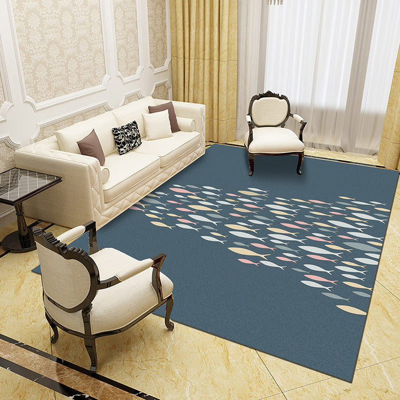 Unique Abstract Patterned Rug Multi Color Contemporary Rug Polypropylene Washable Pet Friendly Non-Slip Backing Rug for Lounge