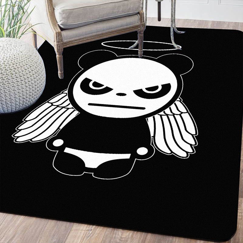 Personality Patterned Rug Multi Colored Nordic Carpet Synthetics Machine Washable Non-Slip Pet Friendly Rug for Great Room