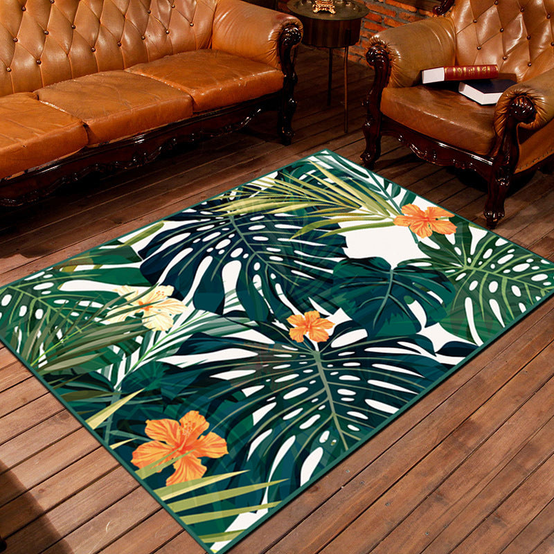 Personality Patterned Rug Multi Colored Nordic Carpet Synthetics Machine Washable Non-Slip Pet Friendly Rug for Great Room