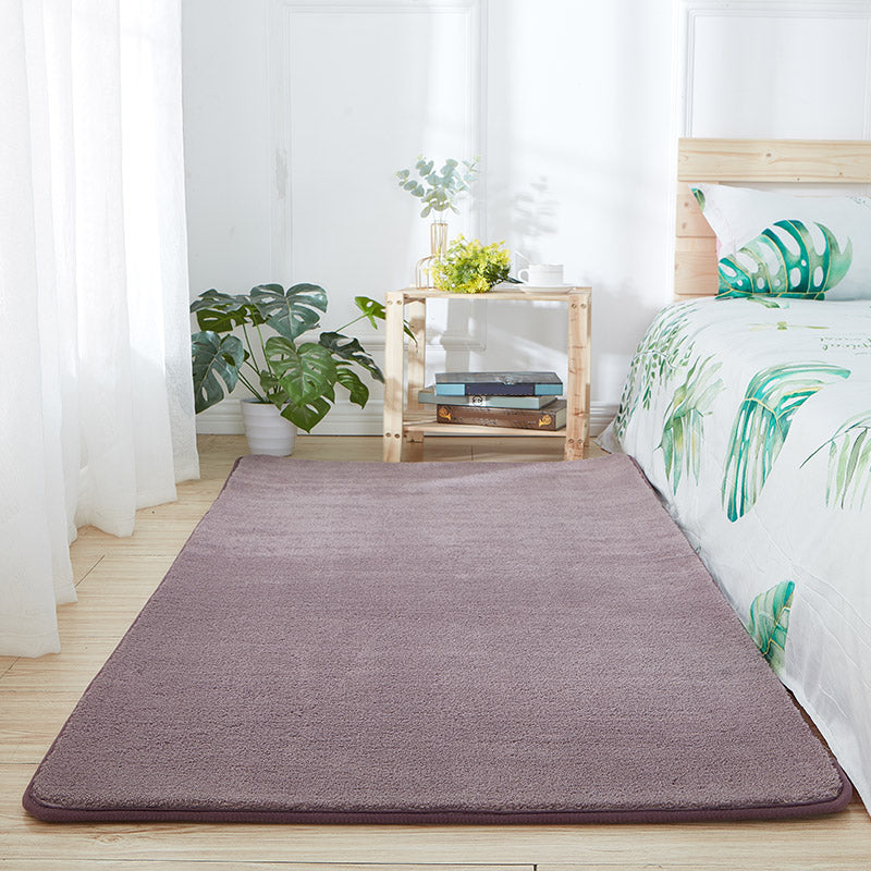 Alfombra multicolor informal nórdica faux lana alfombra liso alfombra de respaldo antidesliz