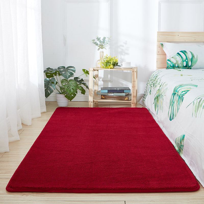 Alfombra multicolor informal nórdica faux lana alfombra liso alfombra de respaldo antidesliz