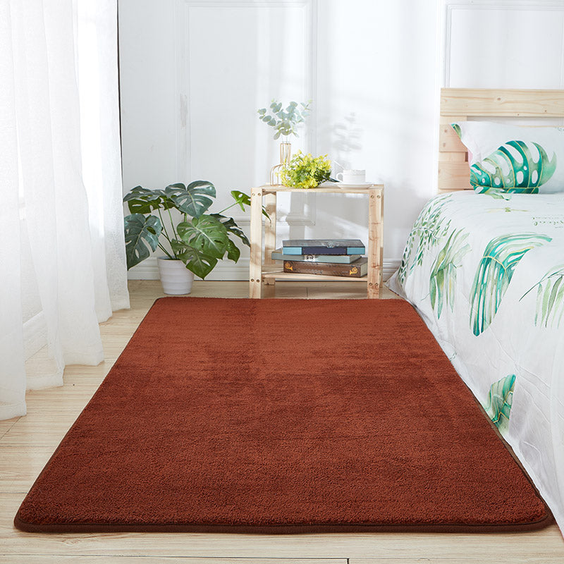 Alfombra multicolor informal nórdica faux lana alfombra liso alfombra de respaldo antidesliz