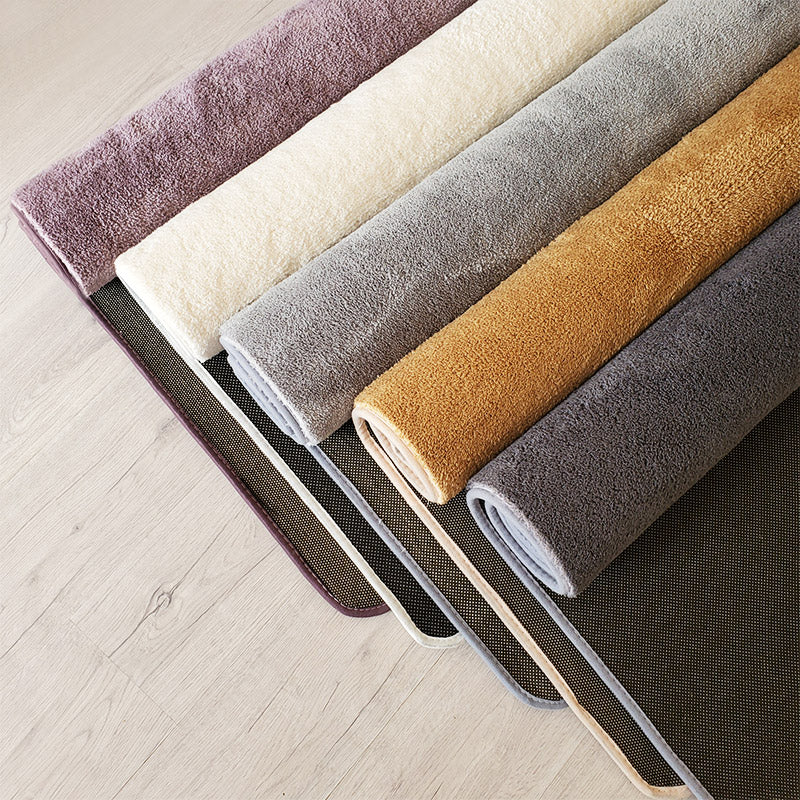 Minimalism Living Room Area Rug Multi-Colored Plain Rug Polyester Non-Slip Backing Machine Washable Stain Resistant Carpet
