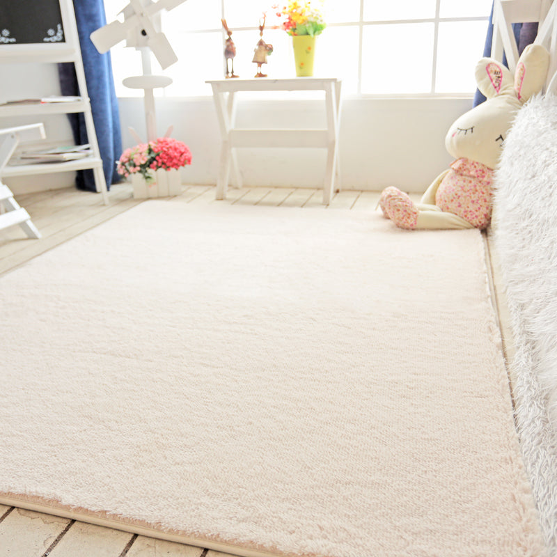 Scandinavisch vaste kleur Tapijt multi-kleuren faux wollen vloerkleurbestendig wasbaar wastbaar niet-slip tapijt voor slaapkamer