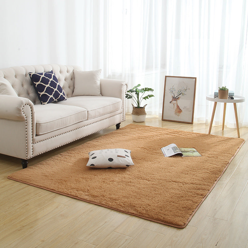 Scandinavisch vaste kleur Tapijt multi-kleuren faux wollen vloerkleurbestendig wasbaar wastbaar niet-slip tapijt voor slaapkamer