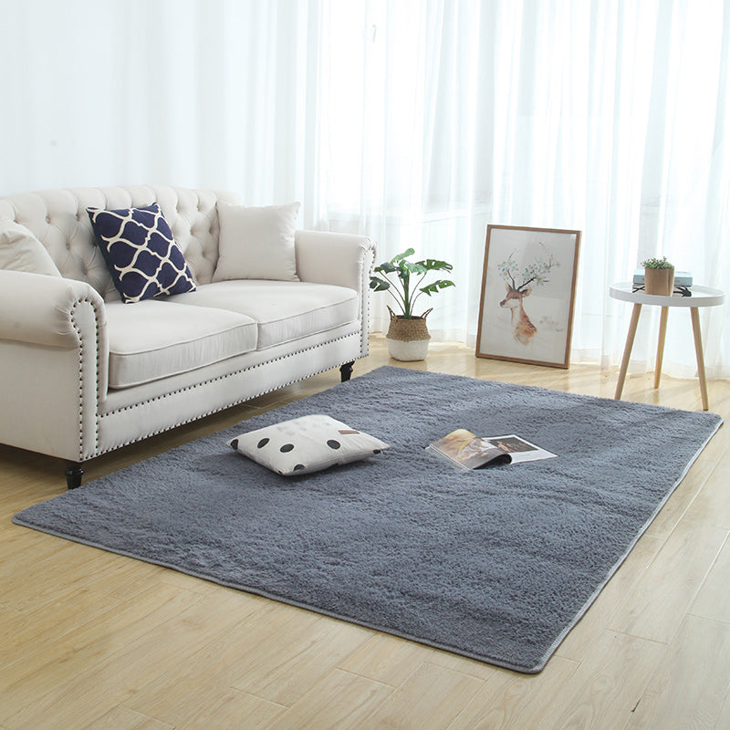 Scandinavisch vaste kleur Tapijt multi-kleuren faux wollen vloerkleurbestendig wasbaar wastbaar niet-slip tapijt voor slaapkamer