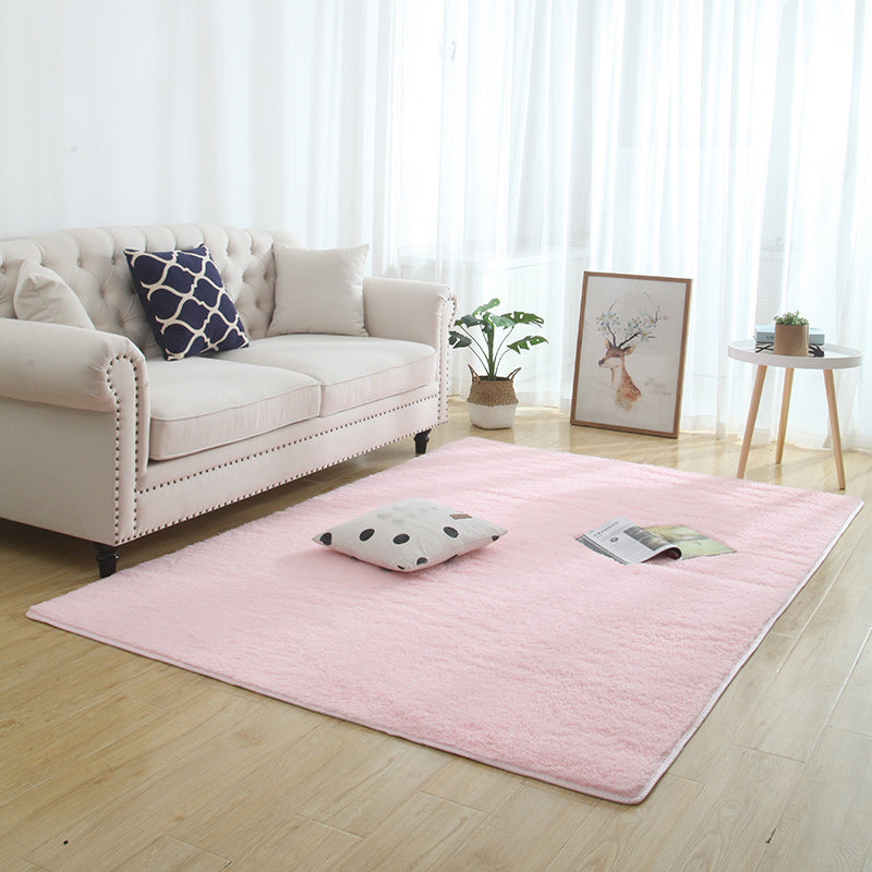 Scandinavisch vaste kleur Tapijt multi-kleuren faux wollen vloerkleurbestendig wasbaar wastbaar niet-slip tapijt voor slaapkamer