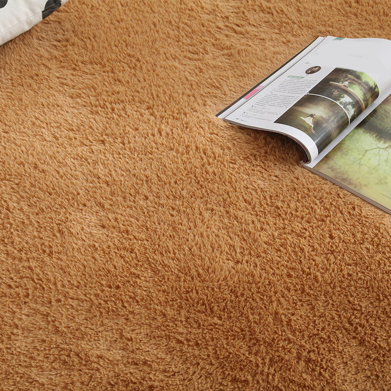 Scandinavisch vaste kleur Tapijt multi-kleuren faux wollen vloerkleurbestendig wasbaar wastbaar niet-slip tapijt voor slaapkamer