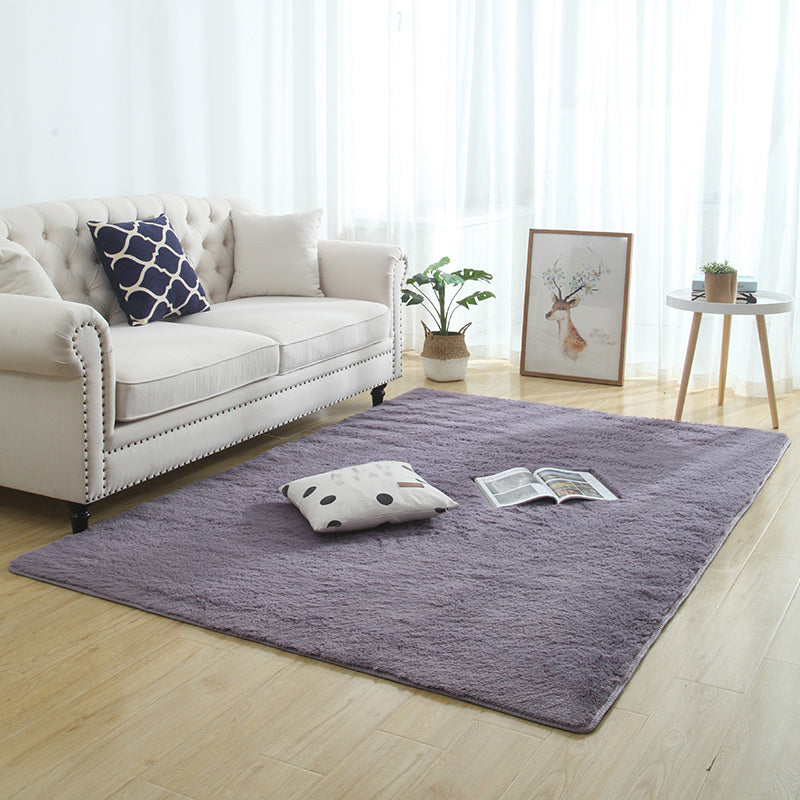 Scandinavisch vaste kleur Tapijt multi-kleuren faux wollen vloerkleurbestendig wasbaar wastbaar niet-slip tapijt voor slaapkamer