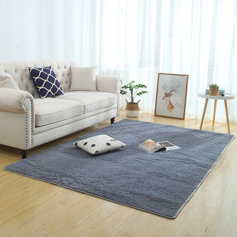 Scandinavisch vaste kleur Tapijt multi-kleuren faux wollen vloerkleurbestendig wasbaar wastbaar niet-slip tapijt voor slaapkamer