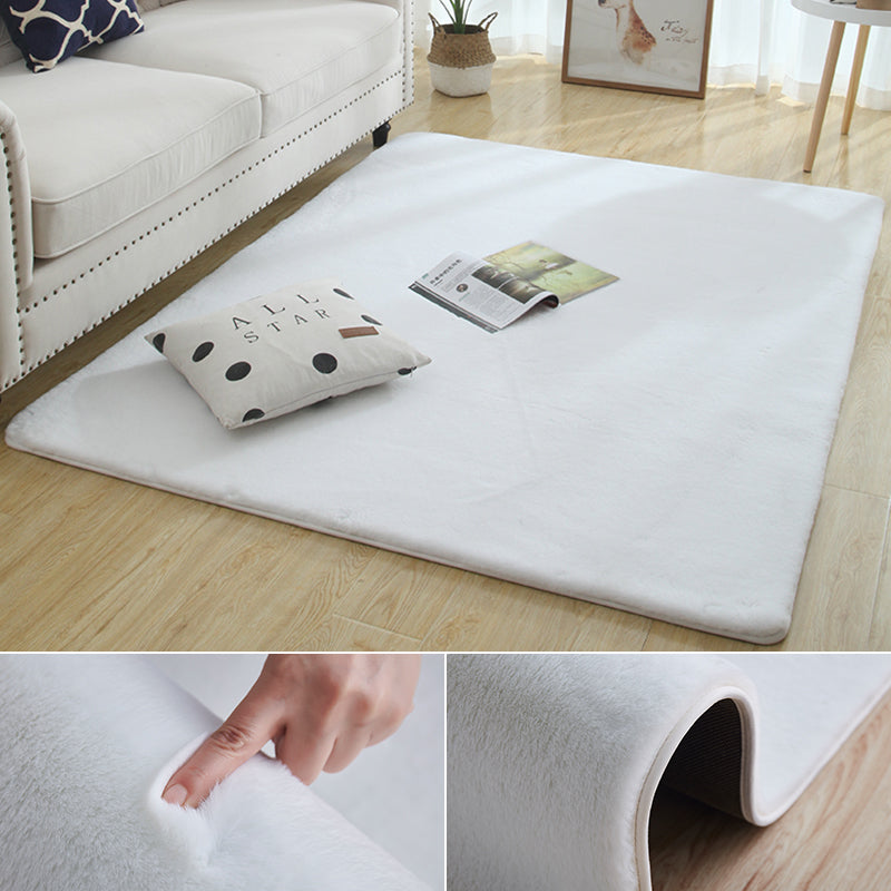Multi-Color Plain Rug Plüsch Nordisch Teppich waschbar