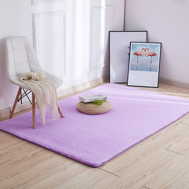 Multi-Color Plain Rug Plüsch Nordisch Teppich waschbar