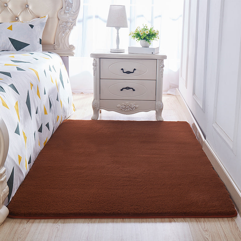 Multi-Color Plain Rug Plüsch Nordisch Teppich waschbar