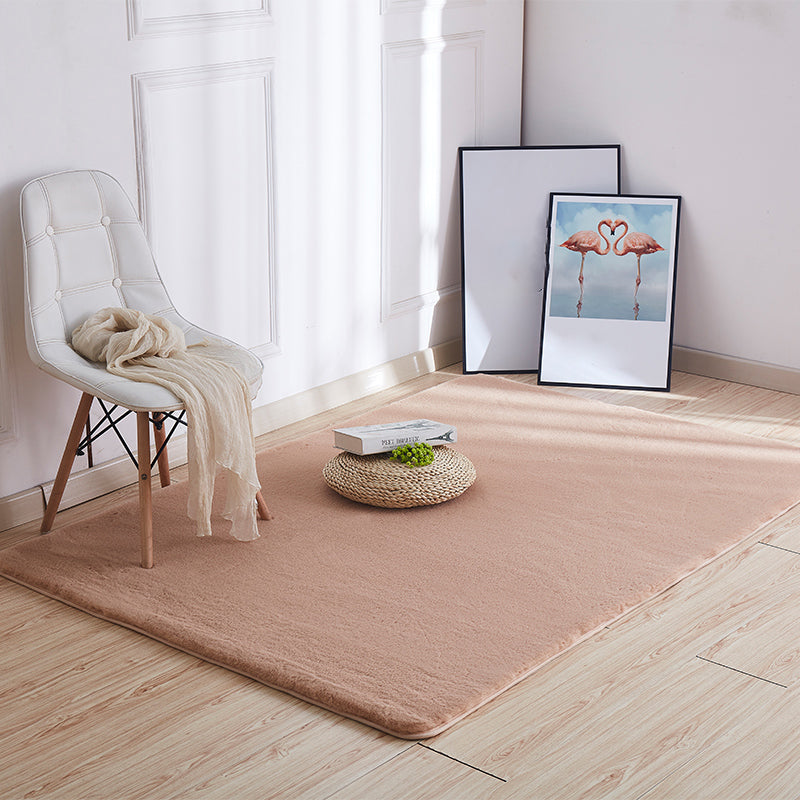 Multi-Color Plain Rug Plüsch Nordisch Teppich waschbar