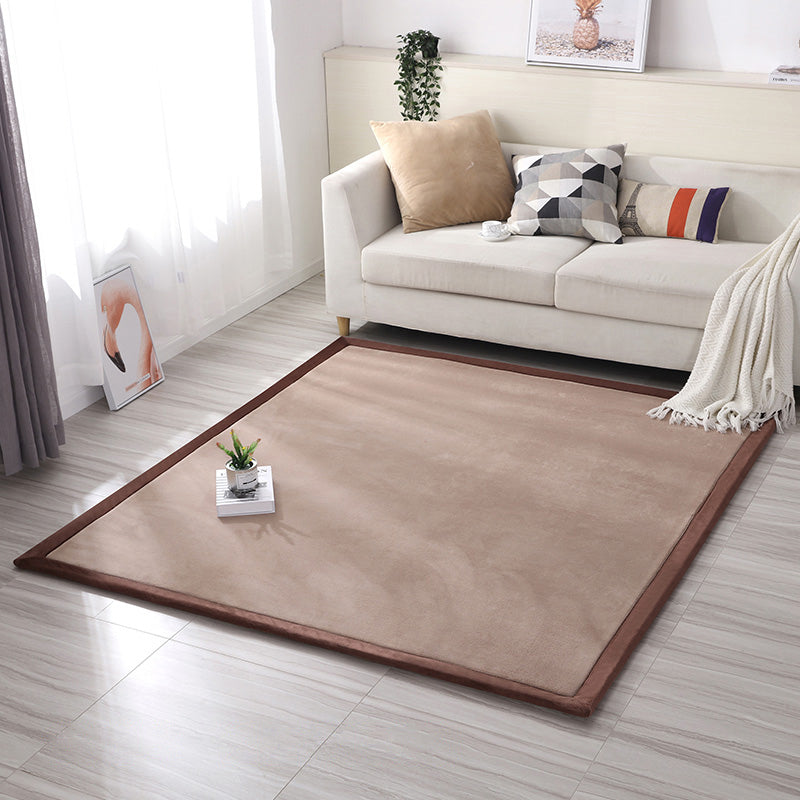Pushiony minimalistischer Teppich Multi-Farb-Rugmaschinenmaschine waschbarer Tierfreundlicher Nicht-Schlupf-Teppich für Babykriechen