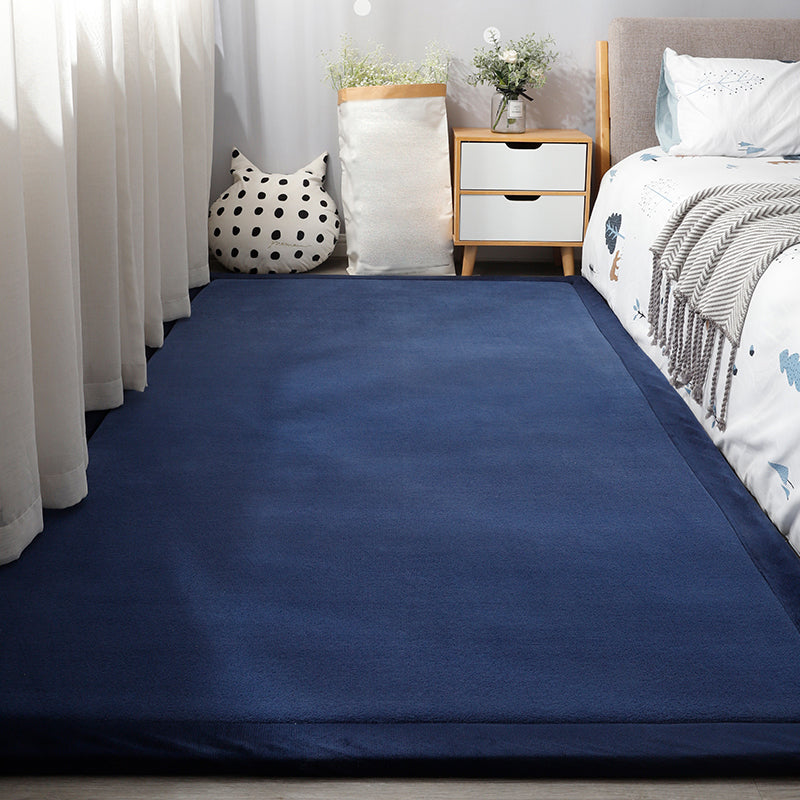 Minimal Plain Rug Multi-Color Synthetics Carpet Pet Friendly Machine Washable Non-Slip Backing Rug for Bedside