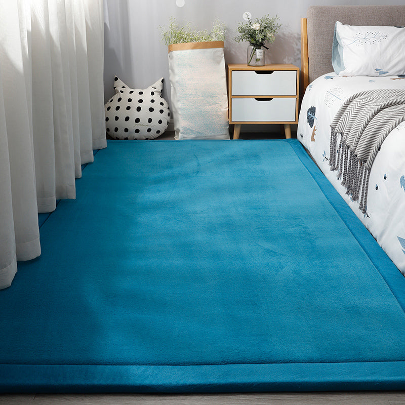 Minimal Plain Rug Multi-Color Synthetics Carpet Pet Friendly Machine Washable Non-Slip Backing Rug for Bedside