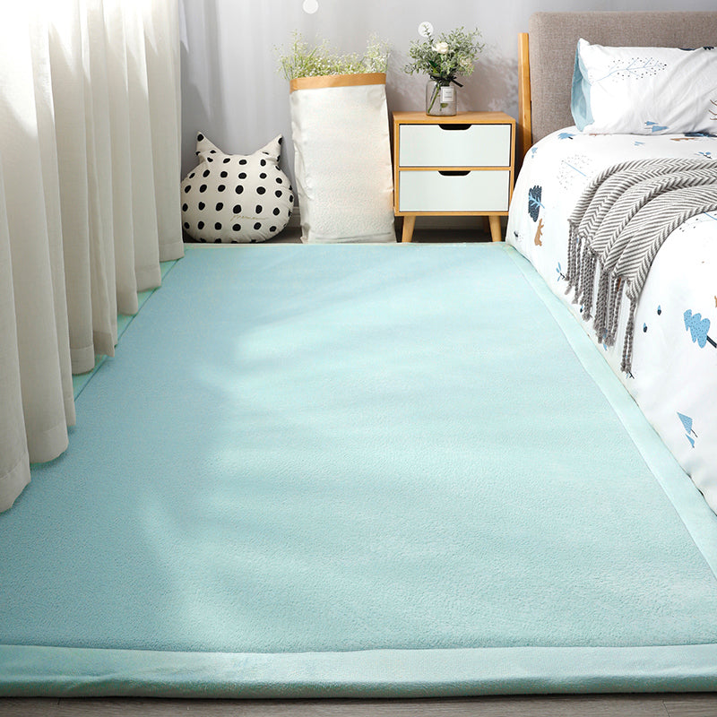 Minimal Plain Rug Multi-Color Synthetics Carpet Pet Friendly Machine Washable Non-Slip Backing Rug for Bedside