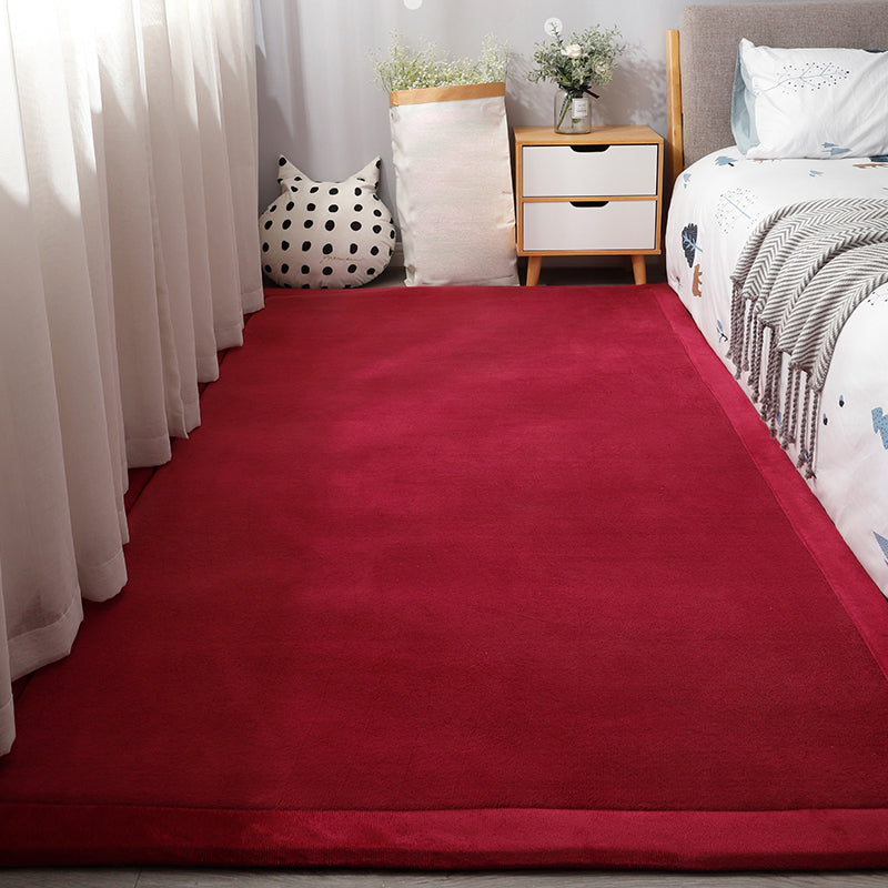 Minimal Plain Rug Multi-Color Synthetics Carpet Pet Friendly Machine Washable Non-Slip Backing Rug for Bedside