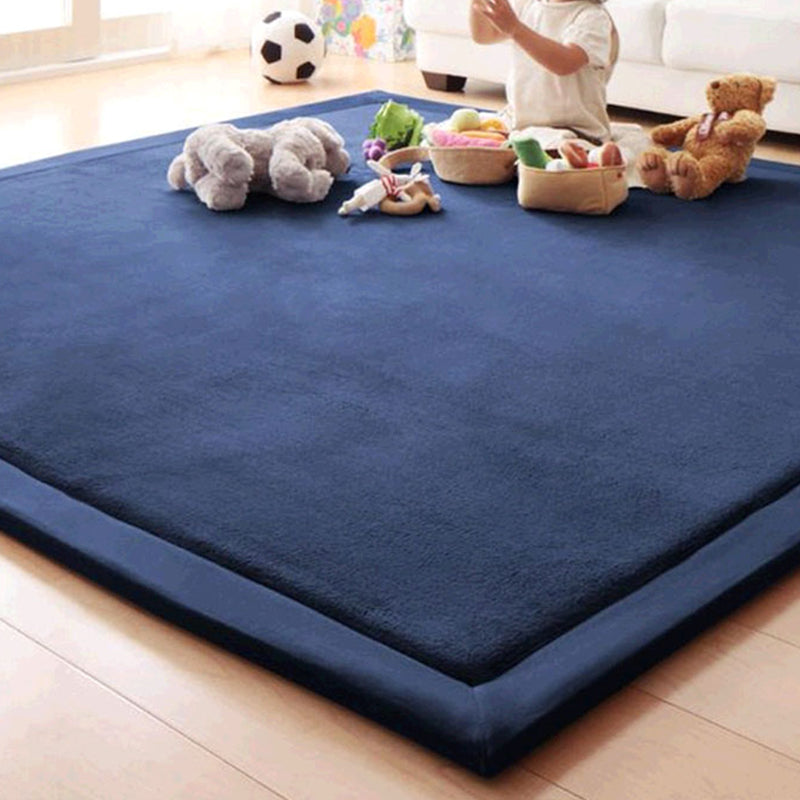 Verbesserter mehrfarbiger Rugpolypropylen Minimalismus-Teppichmaschinenwaschbare Haustierfreundlicher Anti-Rutsch-Rücken-Teppich für Spielzimmer