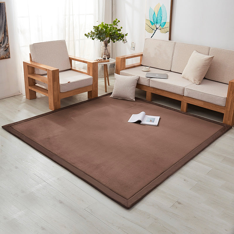 Mehrfachfarbener Wohnzimmer Teppich minimalistischer Ebenen-Teppich Polypropylen nicht rutscher Haustier-freundlicher Teppich mit Rand