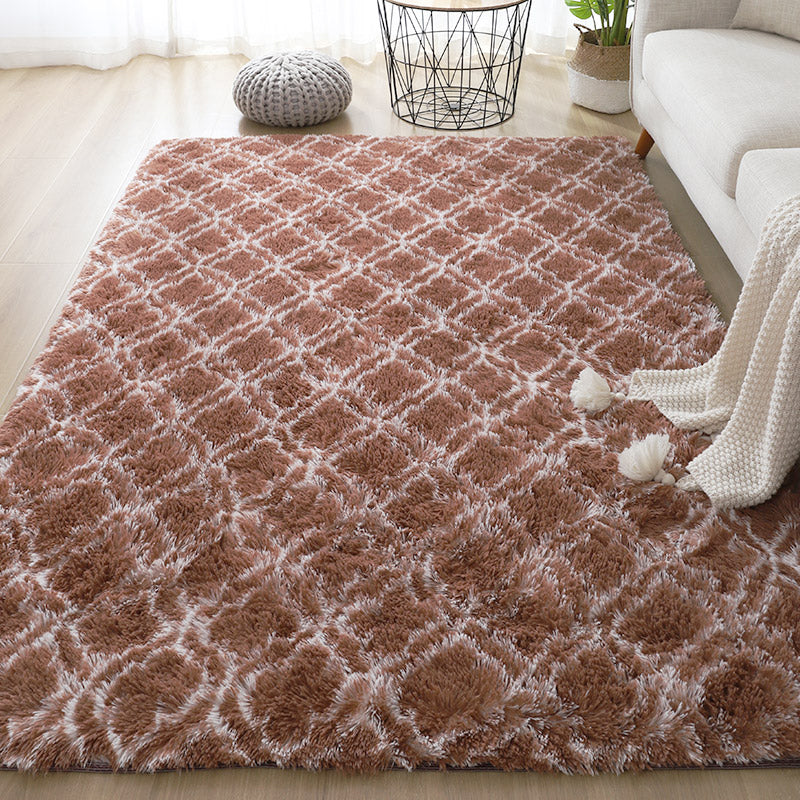 Einfacher Gitterteppich Multi-Farbe Moderne Teppichsynthetik Nicht-Schlupf-Backing Easy Care Teppich für Wohnzimmer