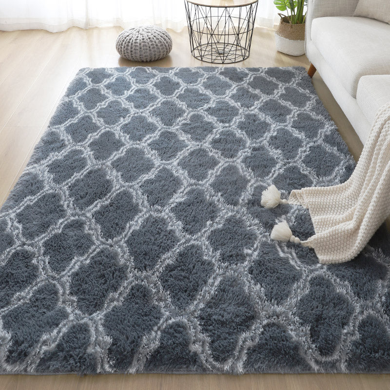 Einfacher Gitterteppich Multi-Farbe Moderne Teppichsynthetik Nicht-Schlupf-Backing Easy Care Teppich für Wohnzimmer