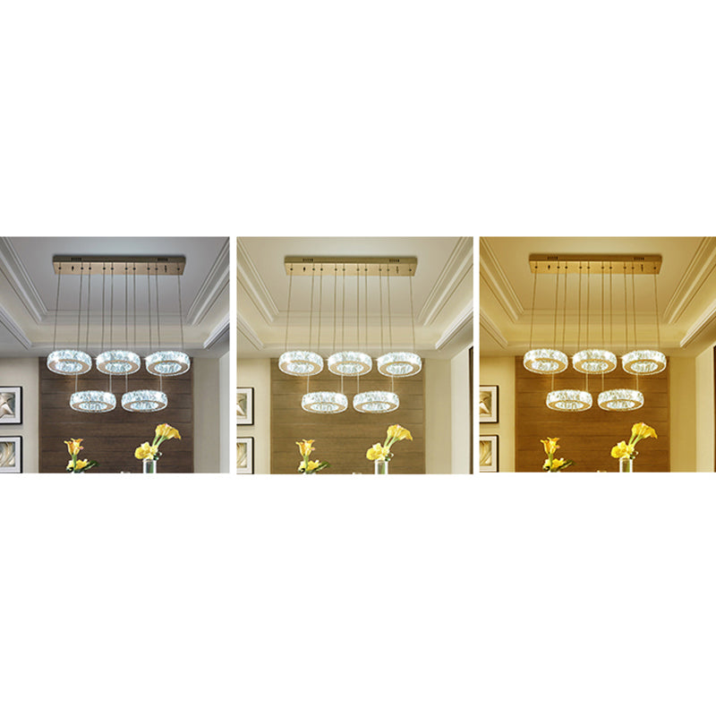 Crystated Crystal Crystal Crystal Crystal Crystal Simplicity LED in acciaio inossidabile Multi Light Cioncant