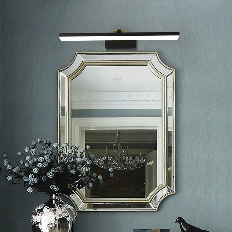 Metal Black Sconce Lamp Elongated LED Traditional Wall Mounted Vanity Light, 17"/38"/22.5" Wide