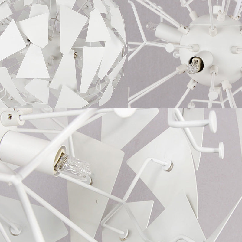 Modernismo a forma di fiore lampadario luce a sospensione in metallo 12 luci appesi luce soffitto in bianco