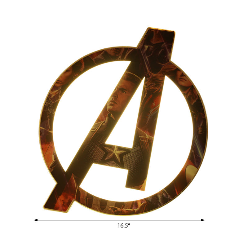 Cartoon Stylish Round Flush Mount Lamp Acrylic LED Bedroom White Flushmount Ceiling Fixture with A-Shaped Pattern