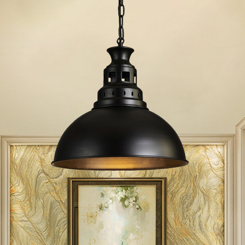 Lampada appesa a 1 luce in ottone/ottone Loft Style Metallic Dome Ombra a soffitto a soffitto per sala da pranzo