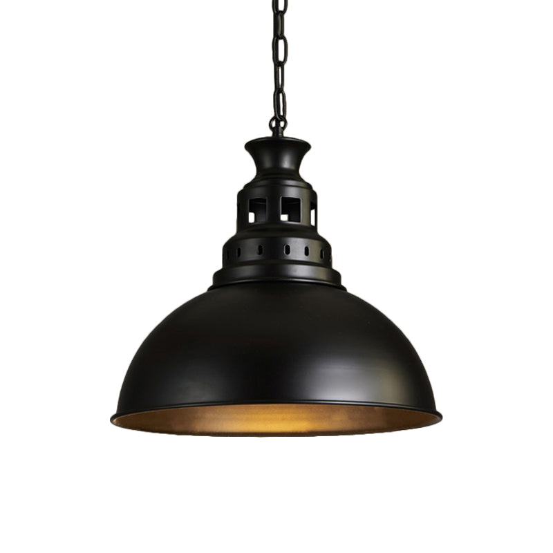 Lampada appesa a 1 luce in ottone/ottone Loft Style Metallic Dome Ombra a soffitto a soffitto per sala da pranzo