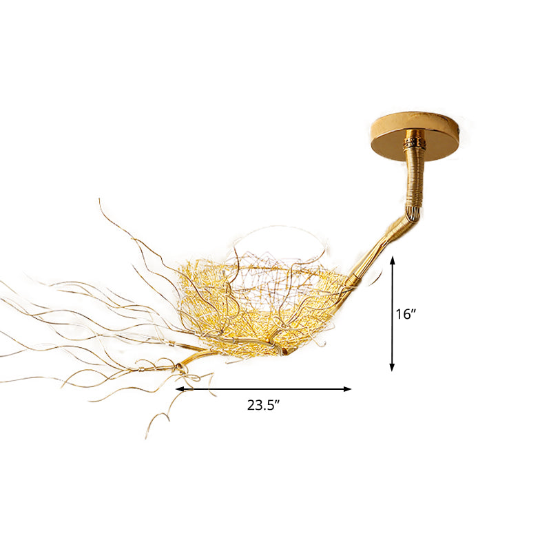 1/2/3 Lights Living Room Chandelier Artistry Golden Pendant Light Fixture with Egg Matte White Glass Shade