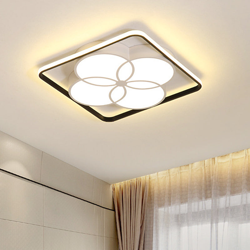 Acryl Blume-wie Schlafzimmer Flush Mount Deckenleuchte Licht moderne weiße Flushmount Beleuchtung in Warm/Weißes Licht