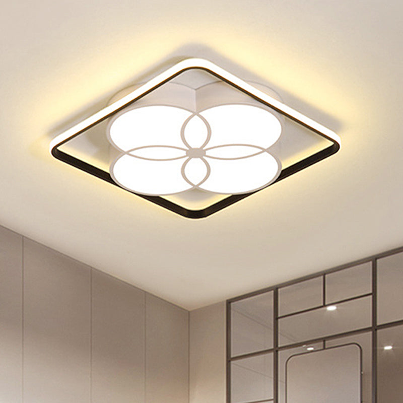 Acryl Blume-wie Schlafzimmer Flush Mount Deckenleuchte Licht moderne weiße Flushmount Beleuchtung in Warm/Weißes Licht